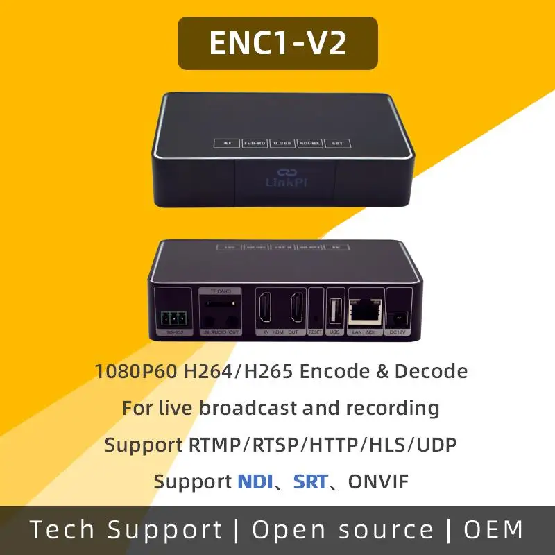 HDMI ڴ ڴ, 1080P NDI SRT RTMP RTSP ̺ Ʈ IPCam, ENC1V2